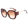 Sunglasses Delicate Versatile Metal Gradient Vintage Oversized Frame
