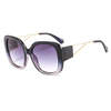 Sunglasses Delicate Versatile Metal Gradient Vintage Oversized Frame